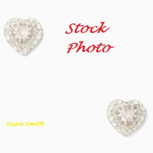 ♠️ Kate Spade ♠️ Sparkly Heart Clay Pave Studs - Picture 6 of 8